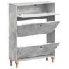 Shoe Cabinet ALKMAAR 78 x 24 x 103 cm Engineered Wood Concrete Grey