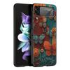 Fashionable Butterfly Flower Pattern Hard PC Phone Case For Samsung Galaxy Z Flip 7 6 5 4 Black Bag For Galaxy Z Flip 3 Foldable