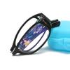 Folding Portable Reading Glasses With Case Unisex Retro Telescopic Rotation Far Sight Presbyopia Men Women Diopter Eyewear