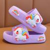 Unicorn Girls Slippers Children Super Soft Non-slip Cartoon Cute Princess Slippers Girls Sandals