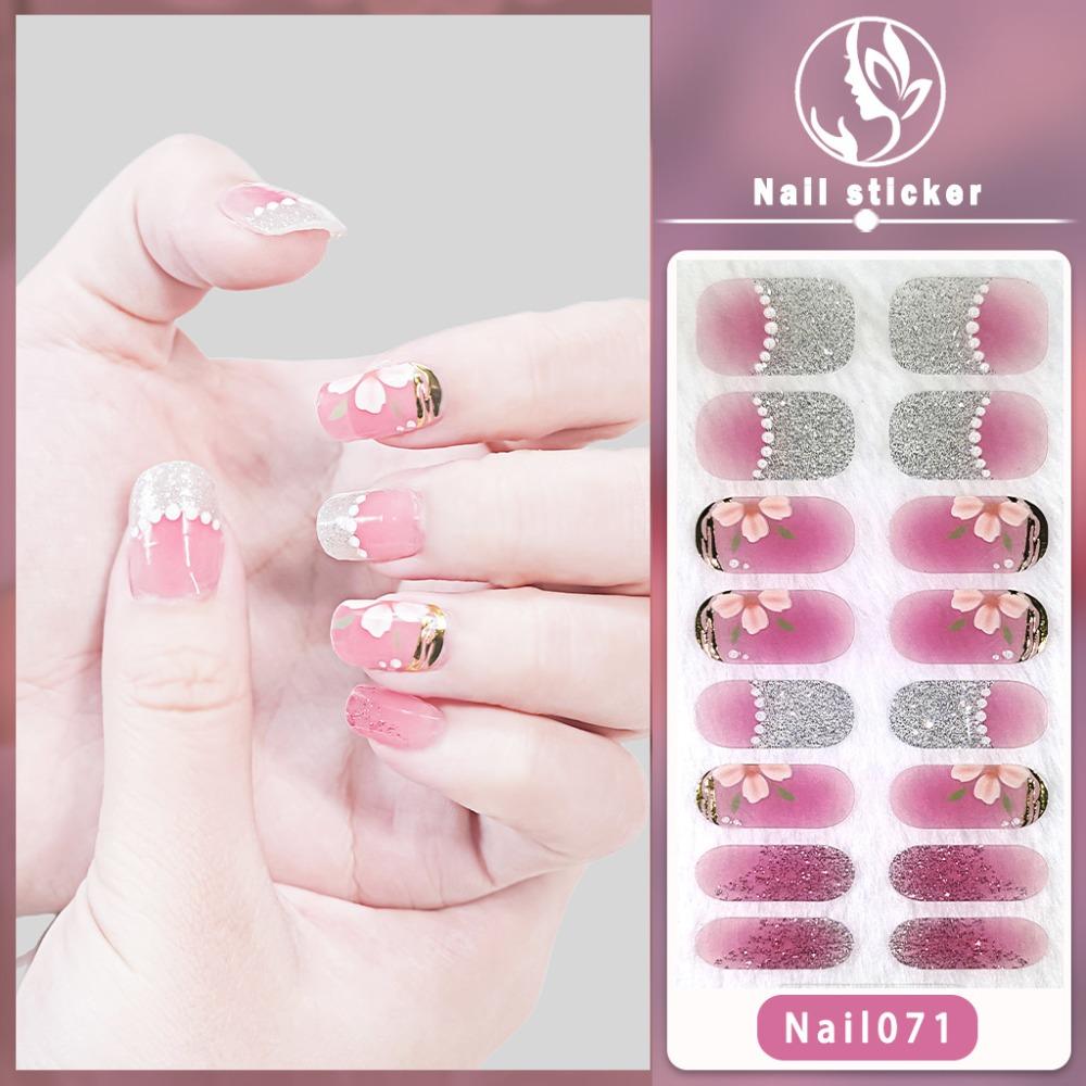 16 полосок для дизайна ногтей, наклейки для 3D-лаков, набор гелевых наклеек для ногтей, французские наклейки для ногтей, салон