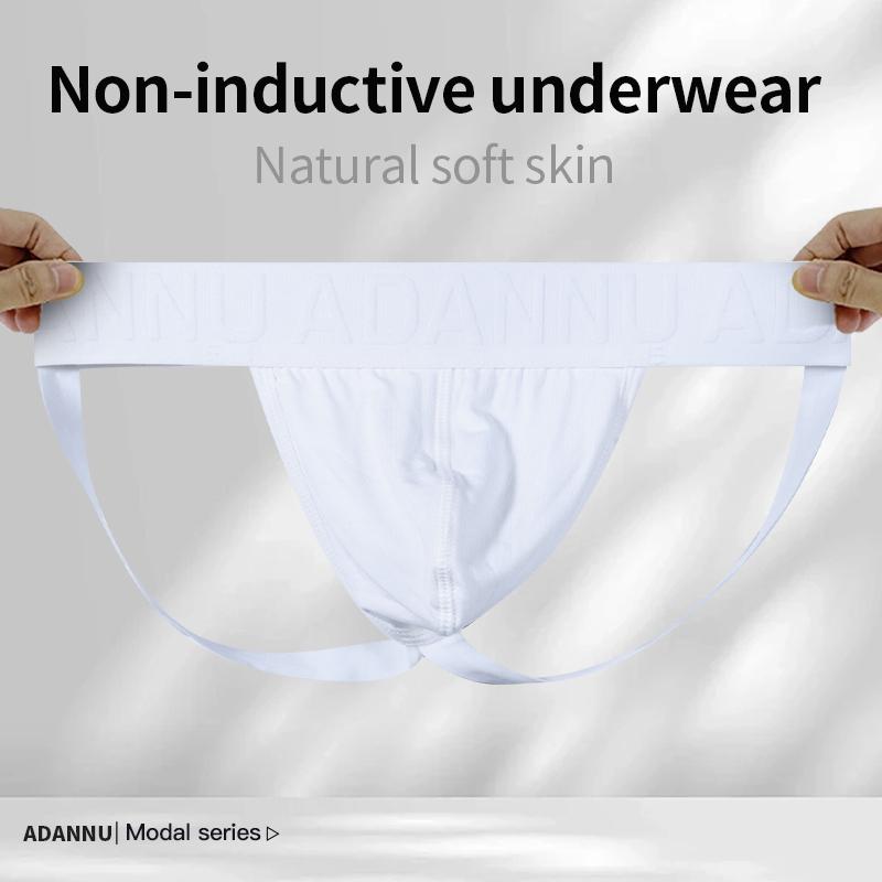 Мужские стринги с Т-образной спинкой из модала, дышащее нижнее белье с низкой посадкой и поддержкой ягодиц, удобные эластичные трусы в стиле джокстрап