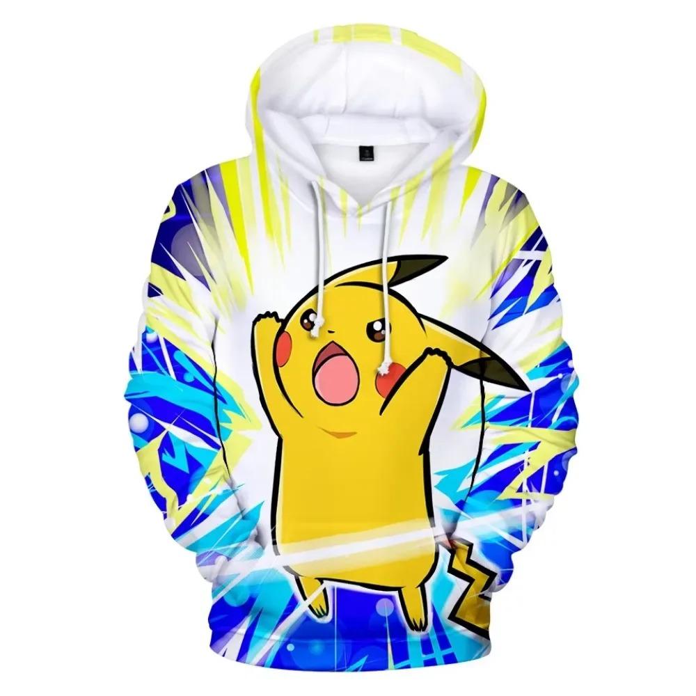 Men's Cute Electric Creature Graphic Fleece Hoodie, Thick Warm Autumn Winter Pullover, Vibrant Cartoon Art Sweatshirt for Daily Casual Matching
