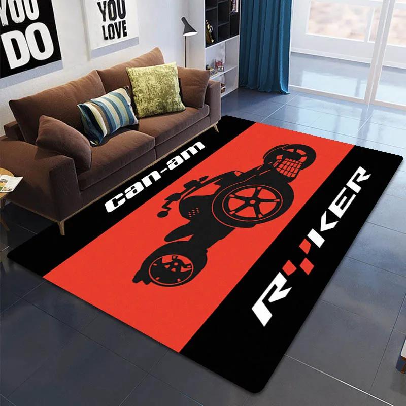 2026 Can-AM motorcycle logo printed carpet Living room bedroom non -slip carpet Yoga mat Outdoor carpet kawaii rug birthday gift