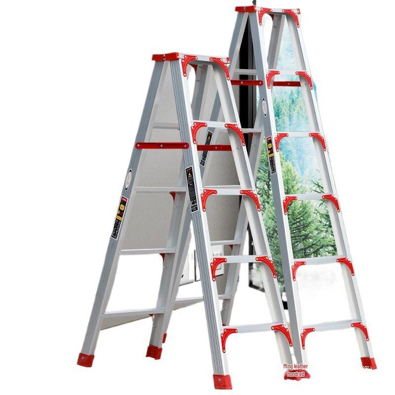 Трехступенчатая телескопическая алюминиевая стремянка А-образной формы (4м Утолщенный для бытового и инженерного использования)
