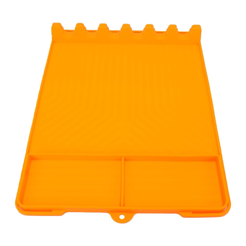 Silicone Spatula Holder Grill Side Shelf Mat Heat Resilience BBQ Baking Organizer for Flat Top Griddle Frying Pan