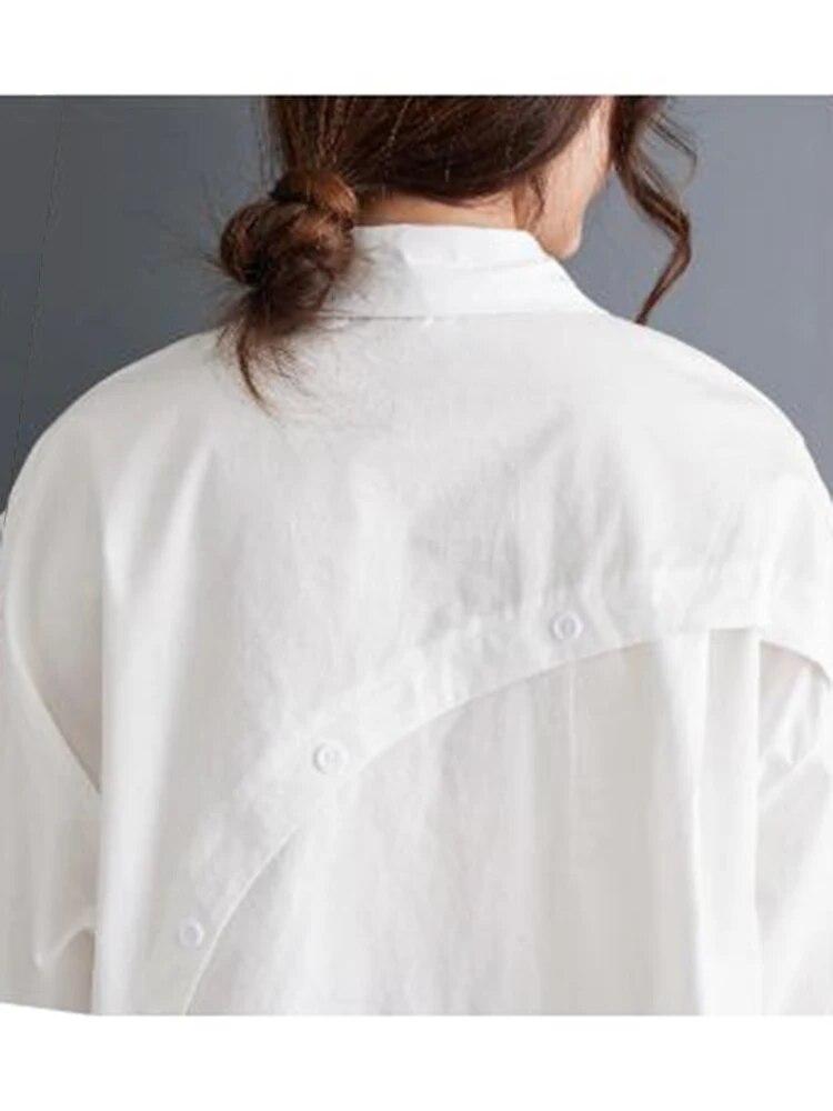 Xitao Простота повседневная женская рубашка свободный модный топ с длинным рукавом LYD1192