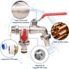 Brass Bibcock Double Water Faucet Bathroom Accessories Outdoor Sink Garden Taps Installation Thread G1/2' Wall Mount