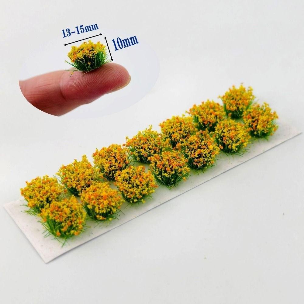 14pcs/set 13~15mm*10mm DIY Miniature Garden Decor Multicolors Landscape Wargame Grass Tufts
