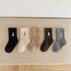 1 Pair Toddler Socks Korean Fashion Cartoon Bear Calf Sock for Kids Boy Girl Spring Autumn Soft Cotton School Sock for Baby