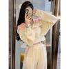 Korean Style Fashion Short Sweatshirt and Pants Set for Women's Leisure Wear