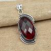 Faceted Garnet Gemstone 925 Solid Sterling Silver Handmade Jewelry Designer Pendant