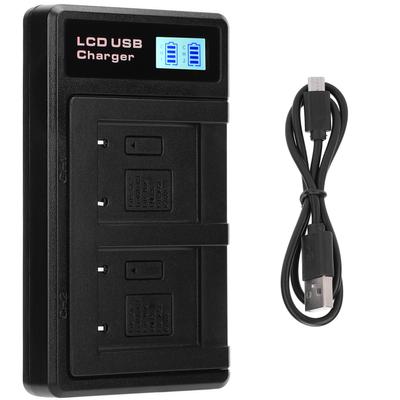 Портативное зарядное устройство для аккумуляторов камеры LI‑40B, USB-зарядное устройство для двух аккумуляторов с ЖК-дисплеем