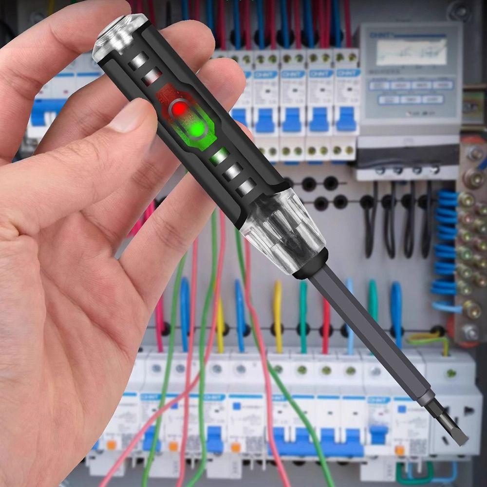 Ручка-тестер электричества высокой яркости Многофункциональная отвертка-тестер электричества