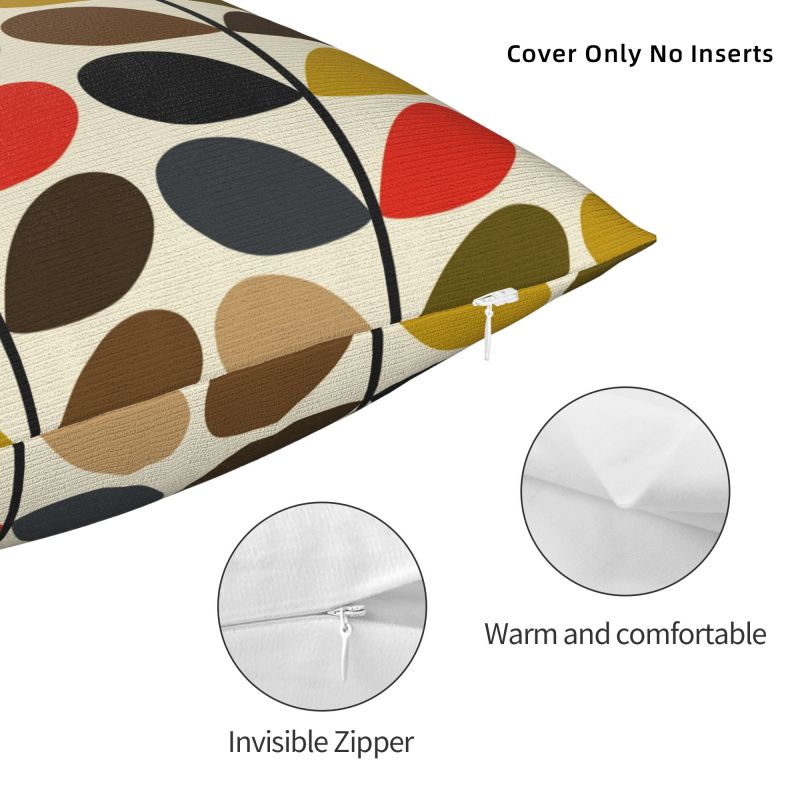 Подушка с принтом Orla Kiely Abstract Multi Stem в стиле Мид-сенчури Скандинавский Геометрический Чехол для Подушки Декор Гостиной Квадратный
