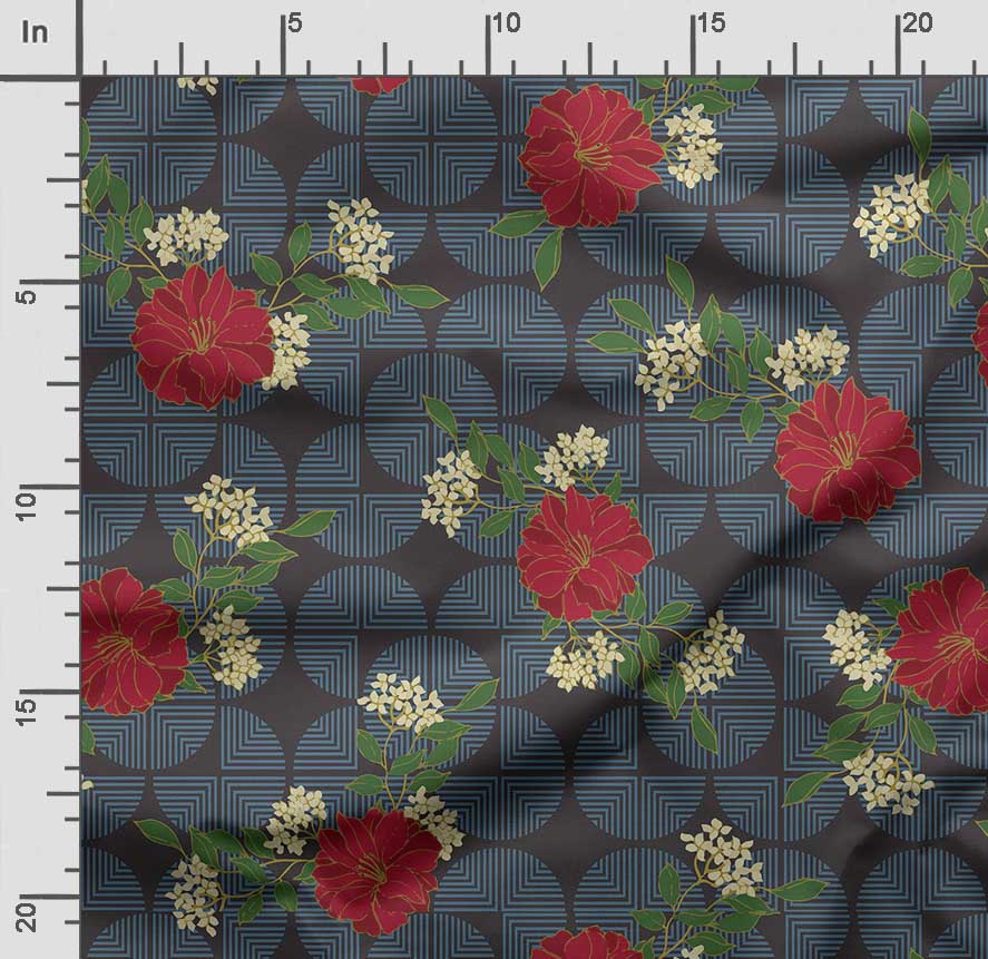 Soimoi Ткань для квилтинга из хлопкового батиста с цветочным принтом, продаваемая во дворе — швейные принадлежности для хлопчатобумажной ткани средней плотности шириной 42 дюйма