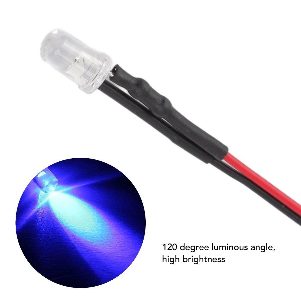 20PCS 5mm Prewired LED Diodes 5‑12V LED Light Diodes Bright Mini LED Diodes  DIY Projects