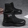 Модные мужские ботинки Зимняя обувь для мужчин Теплые снежные ботинки До середины икры Мужская теплая обувь Толстые плюшевые зимние ботинки для мужчин Зеленые хлопковые ботинки