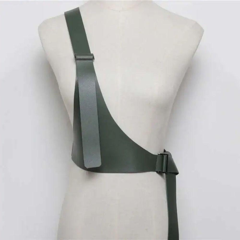 Irregular Design Women Waist Harness PU Leather Dress Cummerbunds Cool Body Suspender  Skirt