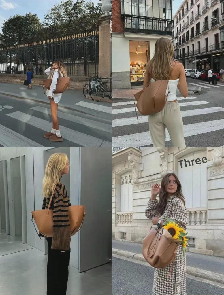 2024 Осень Натуральная Кожа Большая Вместительная Женская Сумка Через Плечо