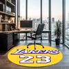 Lakers Printed Round Rug Carpet Chair Rug Area Rug Entryway Doormats,for Office Chair Living Room Bedroom Kitchen Room.