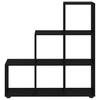 Staircase Bookshelf Black 107 cm Particleboard