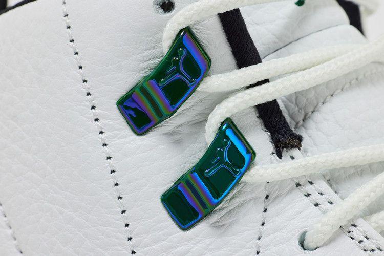 Мужские кроссовки Jordan 12 Retro Bucks Белый/Счастливый зеленый-Черный