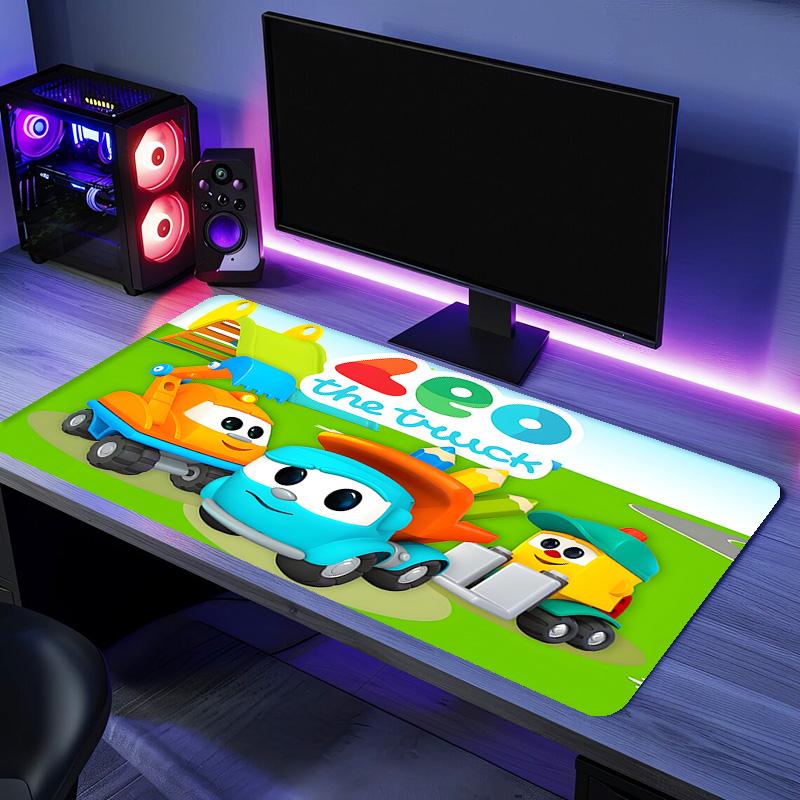 Leo the Truck Mouse Pad - Non-Slip Rubber Base, Smooth Surface for Work,Gaming,Office,And Home Use, Desk Mouse Pad