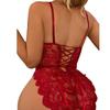 European & American Strappy Lace See-Through Open Crotch Backless Lingerie