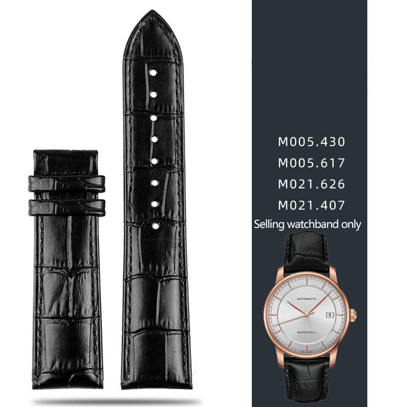 Кожаный ремешок для Mido Helmsman m005 Оранжевый Руль m005614 m005430A Мужская часовая цепочка с браслетом-бабочкой 22 мм 23 мм