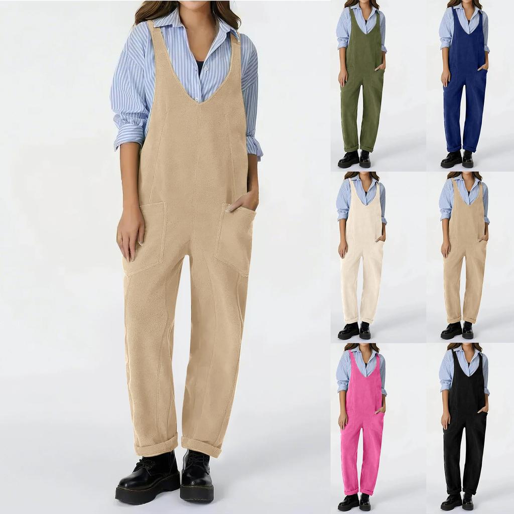 Womens Fleece Overalls One-piece Jumpsuits Adjustable Suspender Straps Warm Winter Fuzzy Ski Pants Fuzzy Fall Outfits