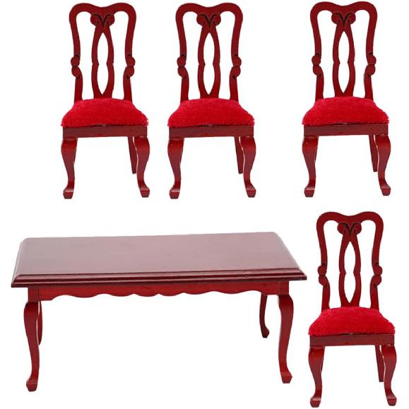 1 комплект Масштаб Винтаж для Аксессуаров и Миниатюрной Декорации Модель/Кукольный домик Стул Стол Мини Стулья Ретро Деревянный Обеденный Дом Крошечная Комната Мебель