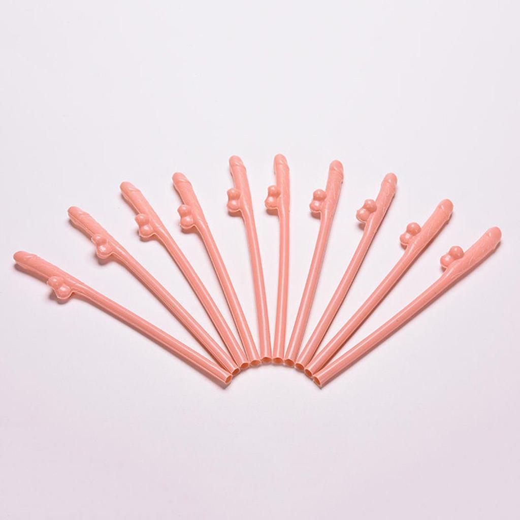10Pcs/Set Penis Drinking Straws Hens Night Bachelorette Party Favors Decors