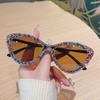 Big Frame Luxury Brand Designer Diamond Cat Eye Sunglasses Women For Female Vintage Popular Sun Glasses Punk Sexy Shades Uv400