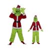 Christmas Spot Long Hair Green Hair Monster Grinch Cosplay Costume Santa Suit Party Play Costume