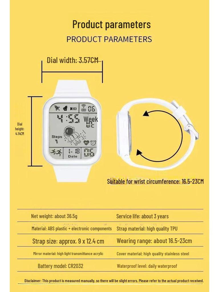 Часы астронавта-студента: Большой экран, календарь, ночник, будильник, секундомер