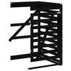 2 Ton Waste Bin Enclosure Black Solid Pine Wood