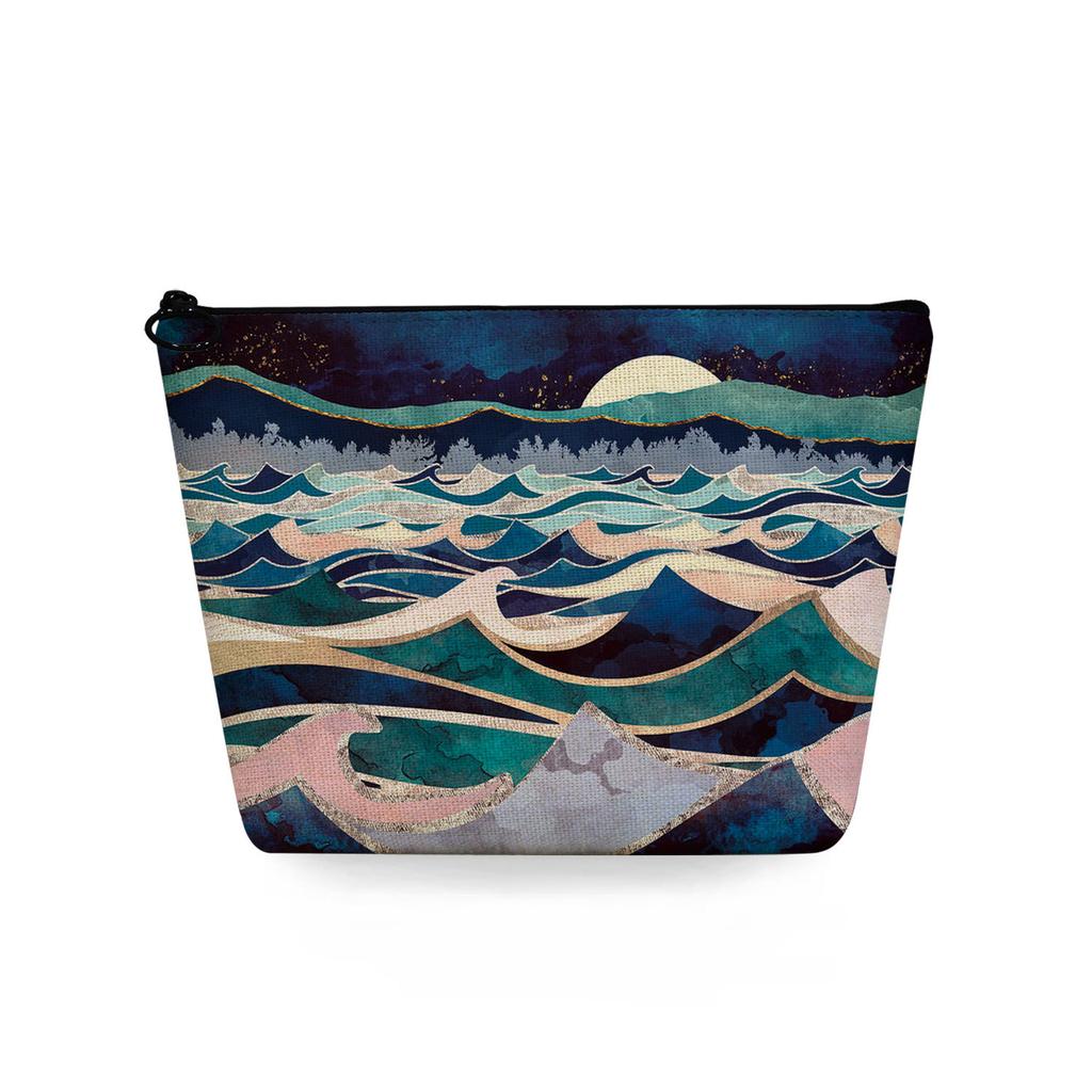 Women Landscape painting Print Cosmetic Bag Toiletries Organize Travel Storage Case 6753 KTB