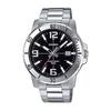 Б/у Новые Мужские Часы Casio MTP-VD01D-1BV Entiker из Нержавеющей Стали с Черным Циферблатом, Повседневные Аналоговые, Спортивные