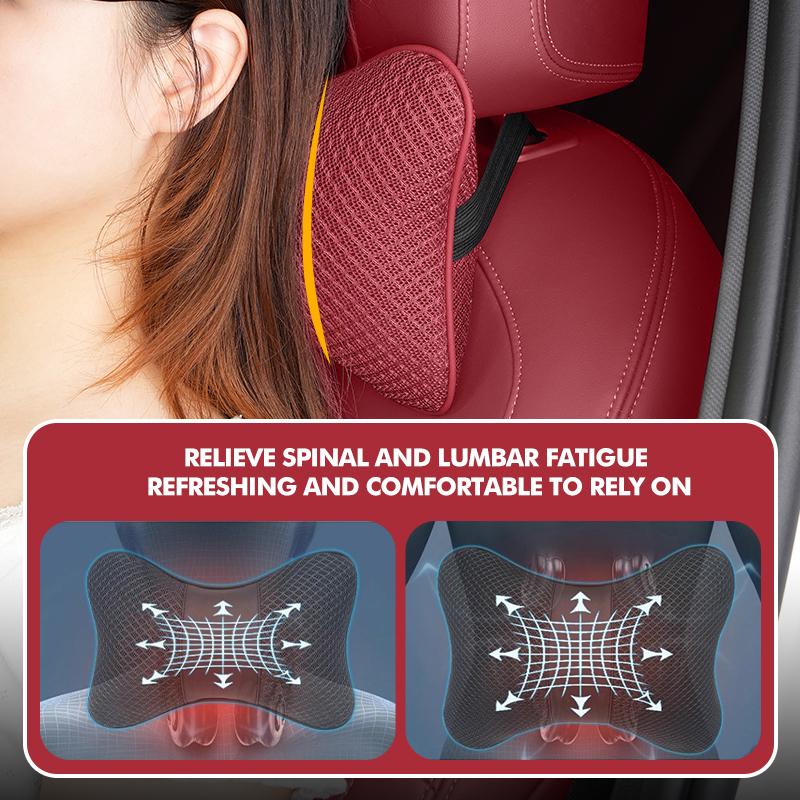 CQT1 Car Headrest Lumbar Support Kit Seat Cushion Neck Pillow Interior For Mercedes Benz AMG A C E S G Class W201 W210 W108 W204 W205