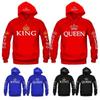 Stylish Cotton Hooded Sweatshirt For Couples Printed Long Sleeve Pullover For Fall