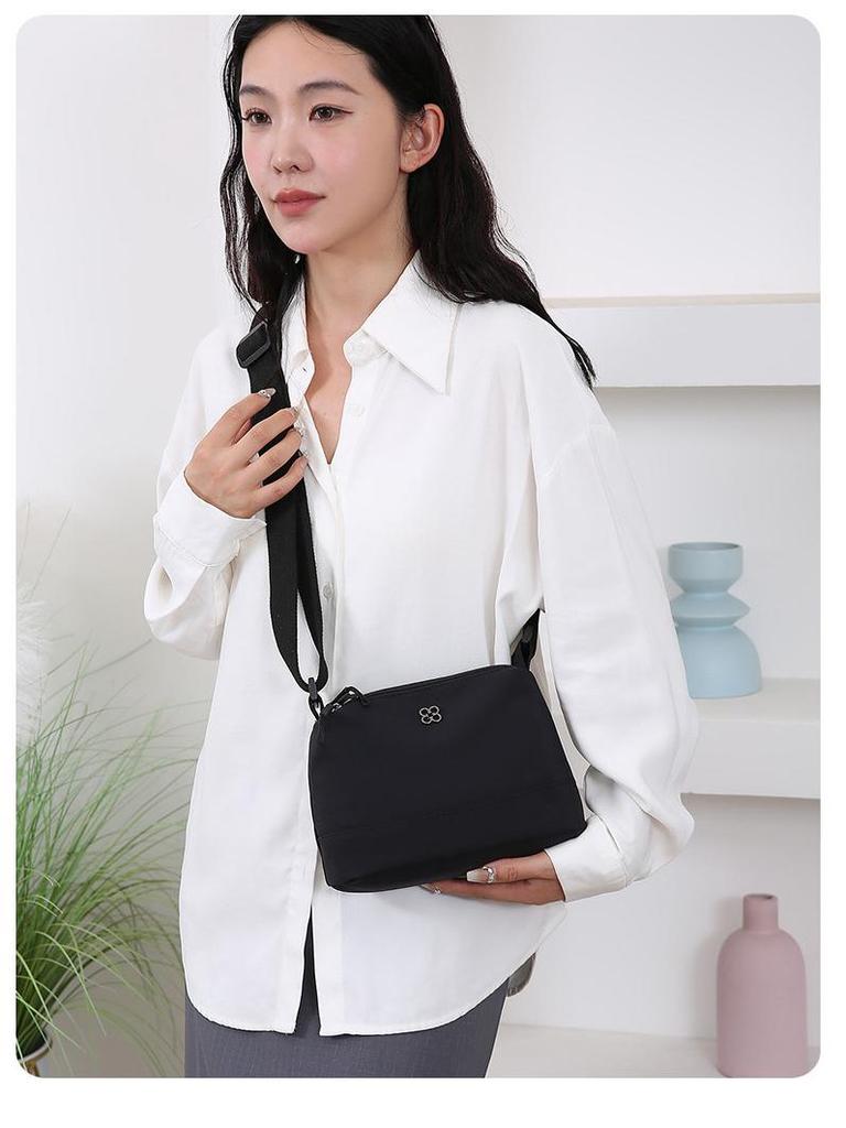 Компактная женская многослойная сумка кроссбоди из ткани Оксфорд - Большая вместимость, повседневная наплечная сумка