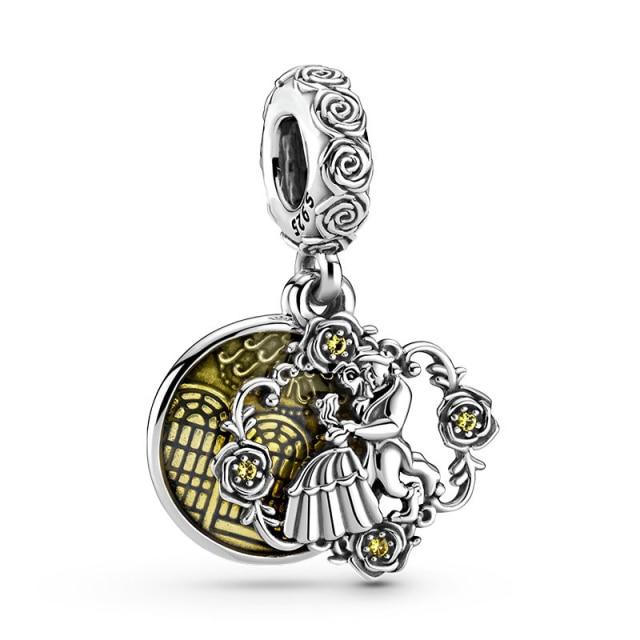 Серия из серебра и розового золота 925 пробы, подвеска в виде бусины, браслет с подвесками, изготовление ювелирных изделий, подарок для женщин