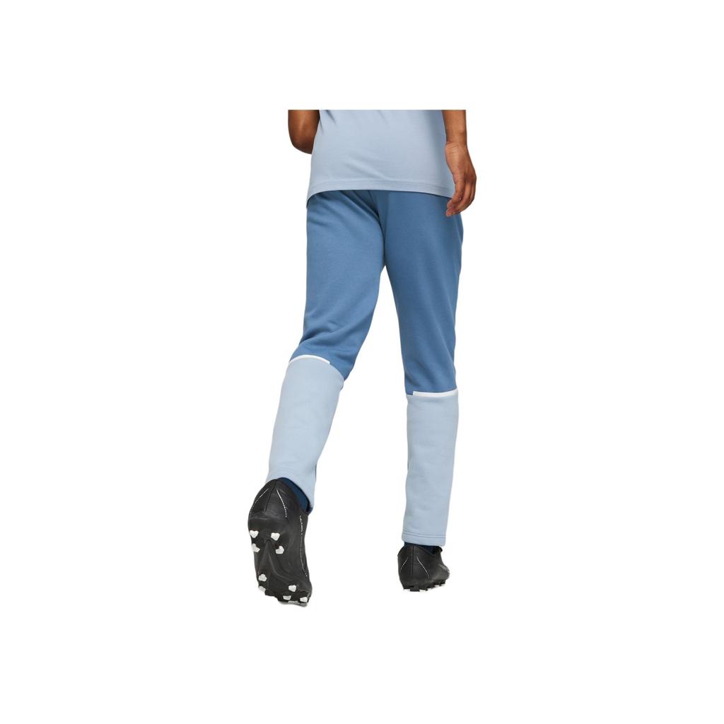 Puma Штаны мужские спортивные с логотипом Mcfc средней талии, повседневные, трикотажные, синие, 772906-21