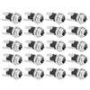 20Pcs DC Power Supply Female Jack Socket W 5.5x2.1MM Thread Nut Panel Mount Connector DC025M