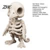 Halloween Party Table Decorations 3D Printed Gothic Vulture Skeleton Figurine,Spooky Bird Skull Statue, Mini Dark Style Window Decor Micro Landscape