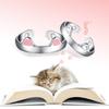 Adjustable Cartoon Little Cat Kitten Pet Finger Rings Lovely Cat Ears Paws Rings Birthday Gifts for College Girls