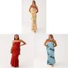 French Floral Chiffon Maxi Dress With Zipper For Summer Beach Vacation
