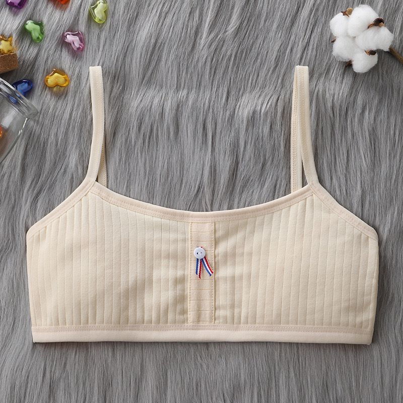 4 шт./лот, бюстгальтер для девочек-подростков, хлопковые бюстгальтеры для девочек с пряжкой сзади, дизайнерские тренировочные бюстгальтеры для девочек-подростков, дышащее детское нижнее белье для девочек