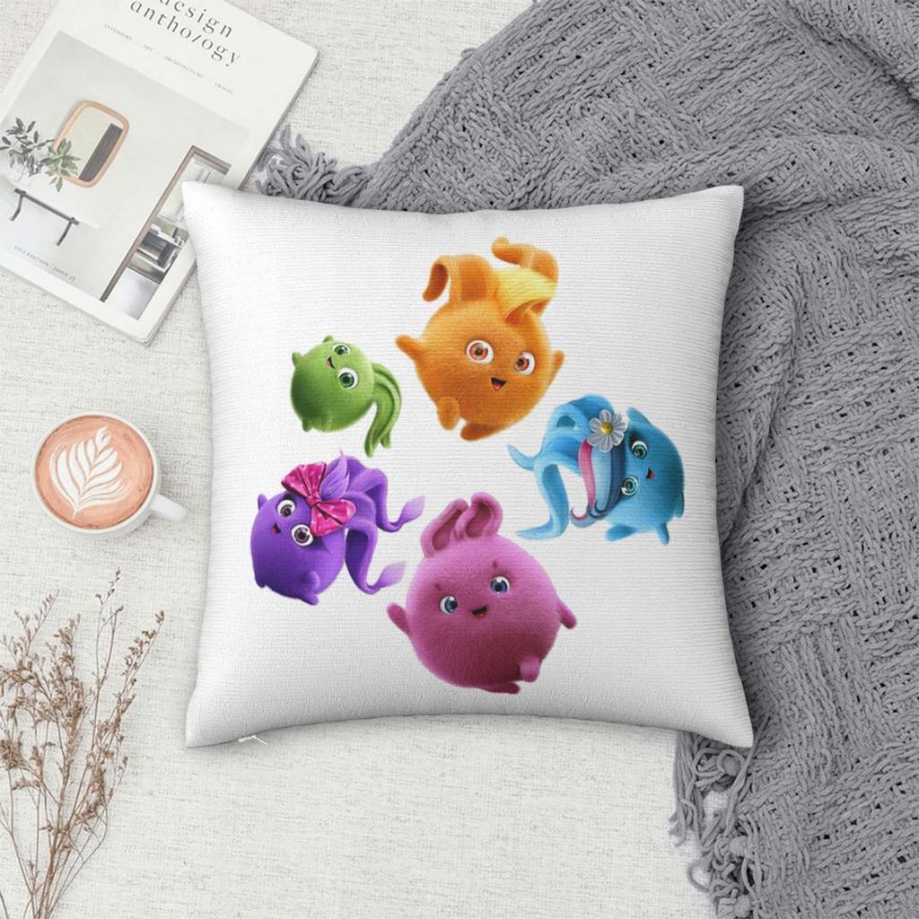 Sunny Bunnies Square Pillowcase Pillow Cover Cushion Throw Pillow For Home Sofa Living Room